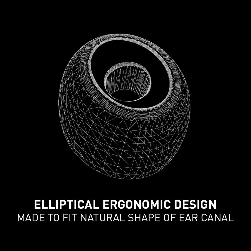Eartune Fidelity U Ellipse-Shape Silicone Tips - Made to Shape of Natural Human Ear Canal for Comfort and Seal - HiFi IEM Access