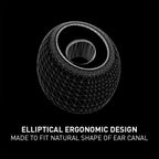 Eartune Fidelity U Ellipse-Shape Silicone Tips - Made to Shape of Natural Human Ear Canal for Comfort and Seal - HiFi IEM Access