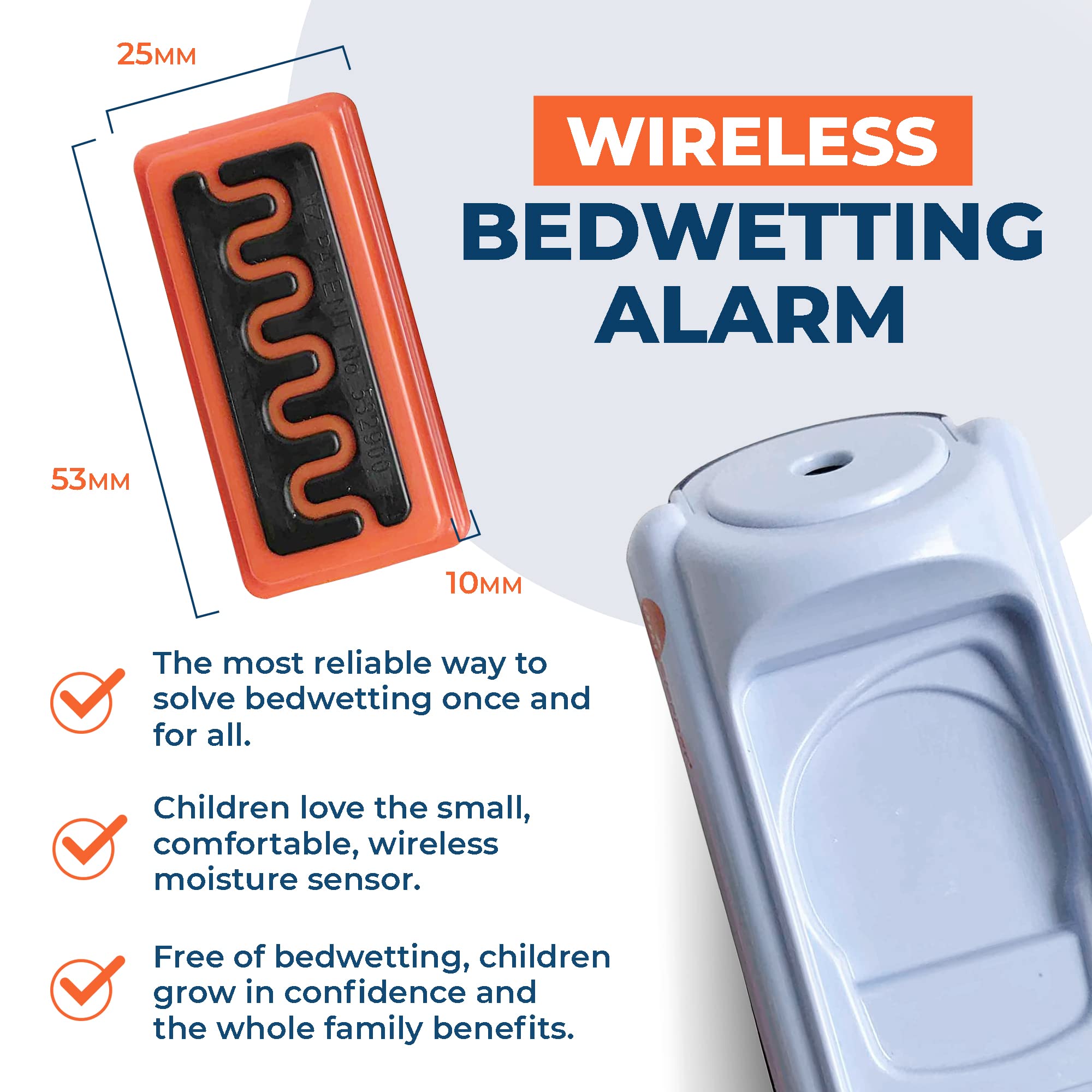 DRI Sleeper Eclipse Wireless Bedwetting Alarm for Kids and Older Children - Effective Enuresis Solution and Bed Wetting Sensor,