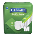 FitRight OptiFit Extra+ Adult Diapers with leak stop guards, Disposable Incontinence Briefs with Tabs, Moderate Absorbency, Medi