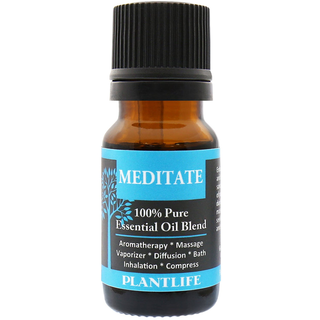 Plantlife Meditate Aromatherapy Essential Oil Blend - Straight from The Plant 100% Pure Therapeutic Grade - No Additives or Fill