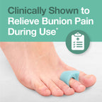 ZenToes Gel Toe Separators for Overlapping Toes, Bunions, Big Toe Alignment, Corrector and Spacer - 4 Pack (Blue)