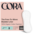 Cora Ultra Thin Organic Bladder Liners | Incontinence & Postpartum Pads for Women | Panty Liners for Bladder Leaks | Breathable 
