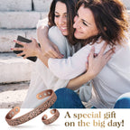 Lymphatic Drainage Ring & Copper Bracelet for Women, Magnetic Lymph Detox Ring and Magnetic Copper Bracelet, 100% Solid Pure Cop