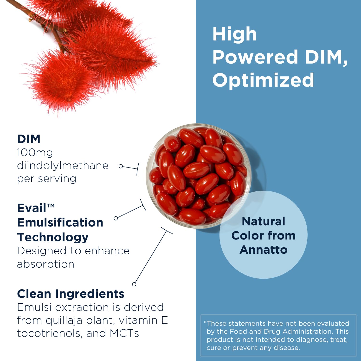 Designs for Health DIM-Evail - 100mg DIM Supplement Enhanced Absorption Diindolylmethane - Supports Healthy Estrogen Metabolism