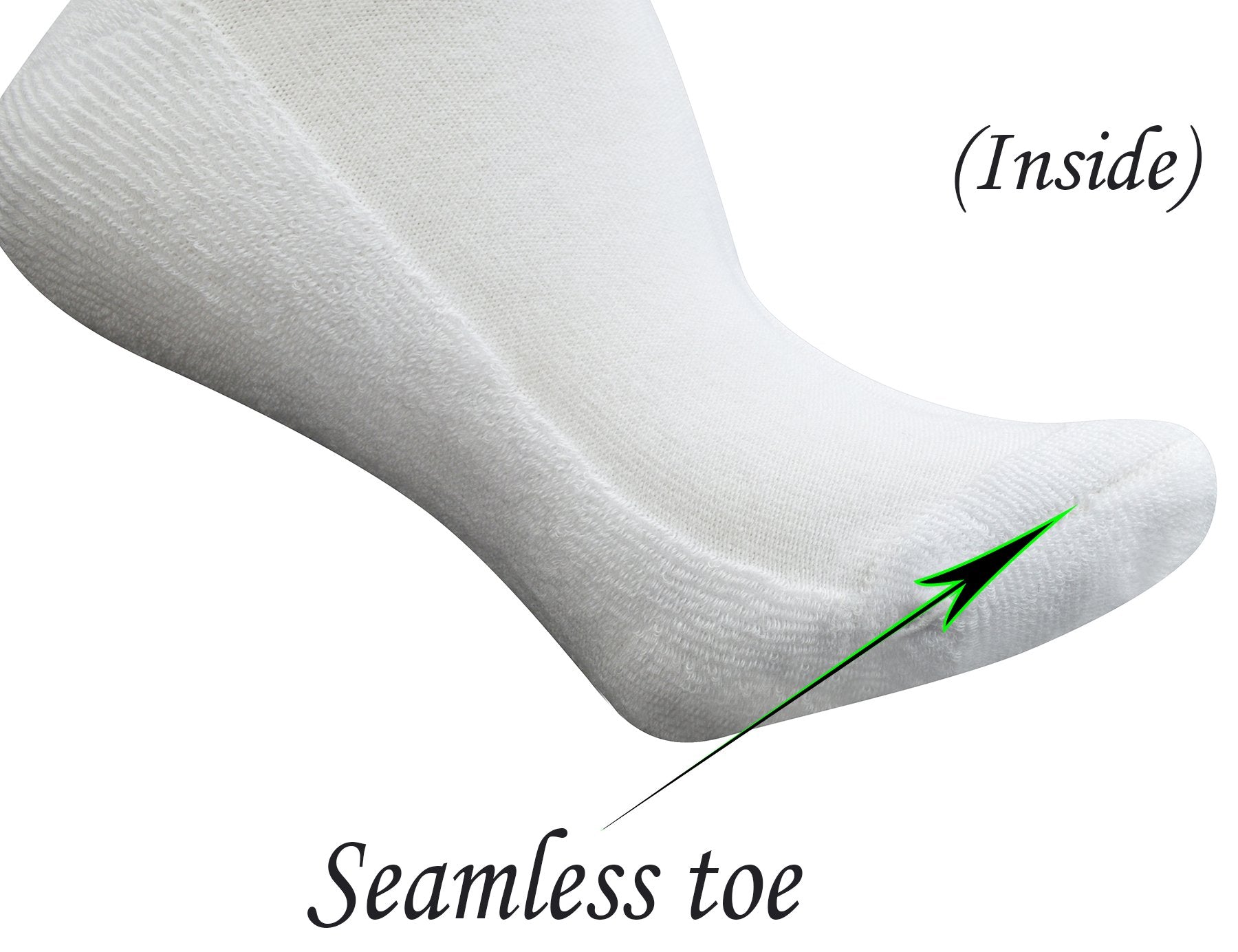 Yomandamor Women's Non-binding Cotton Knee-Hi Diabetic Socks Boot Socks with Cushion Sole and Seamless Toe,4 Pairs L Size