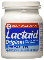 Lactaid Original Strength Lactase Enzyme Supplement, Caplets - 120 ea