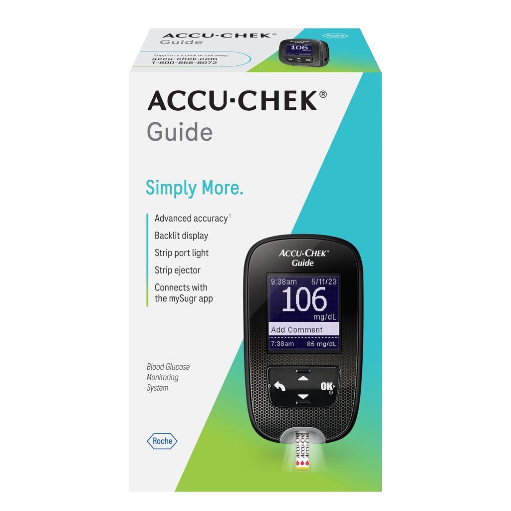 Chek Line Accu-Chek Guide Diabetes Meter for Diabetic Blood Glucose Monitoring ...
