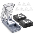 Fullicon Pill Cutter for Small or Large Pills, Pill Splitter with V-Shape Holder, Medicine Slicer with Sharp Blade,Tablet Splitt