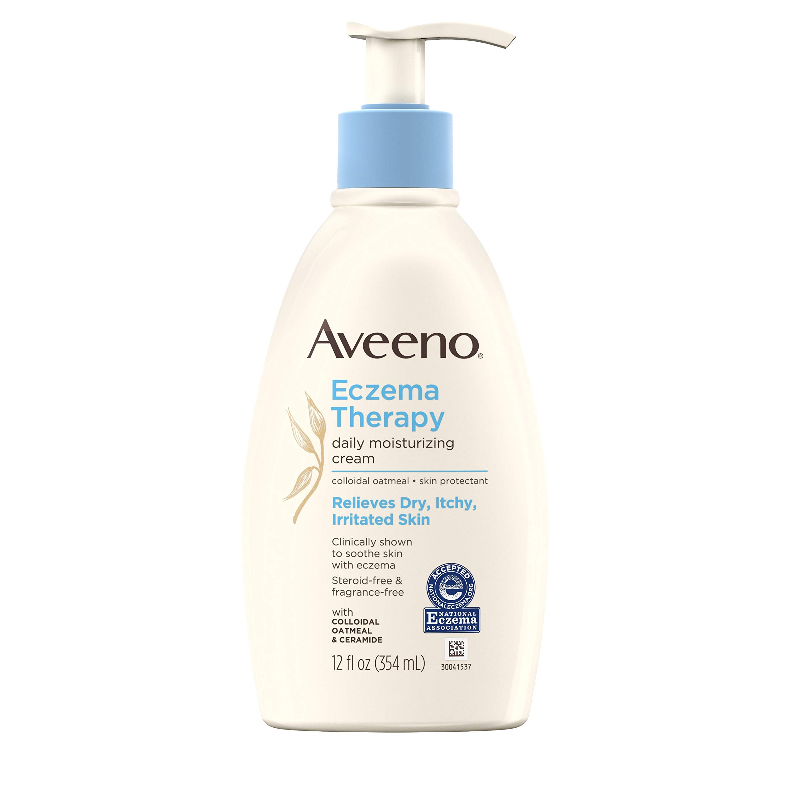 Aveeno Eczema Therapy Daily Moisturizing Cream for Sensitive Skin, Soothing Lotion with Colloidal Oatmeal for Dry, Itchy, and Ir