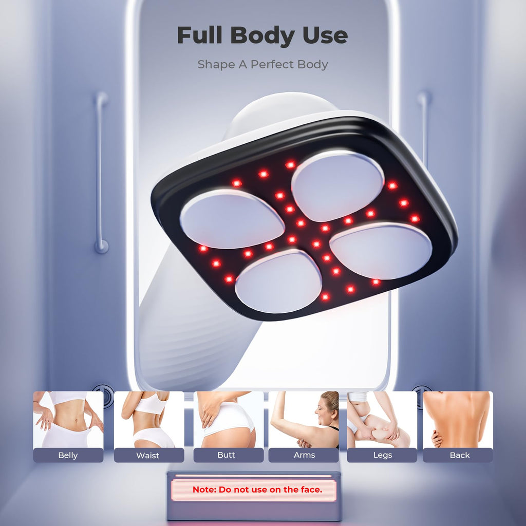 Depsoul Cellulite Massager for Women Handheld Body Massager - Cordless Massager for Belly, Arm, Waist, Leg, Butt, Back, White-4g