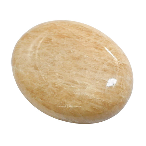 Cream Moonstone Crystals and Healing Stones - Large Palm Stone Crystals Piedra - Crystal for Good Luck, Positive Energy, Meditat