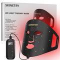 Skinetry LED Face Mask Light Therapy, Portable Red Light Therapy for Face,7 Light Modes with 2000mAh Rechargeable Remote, 324 LE