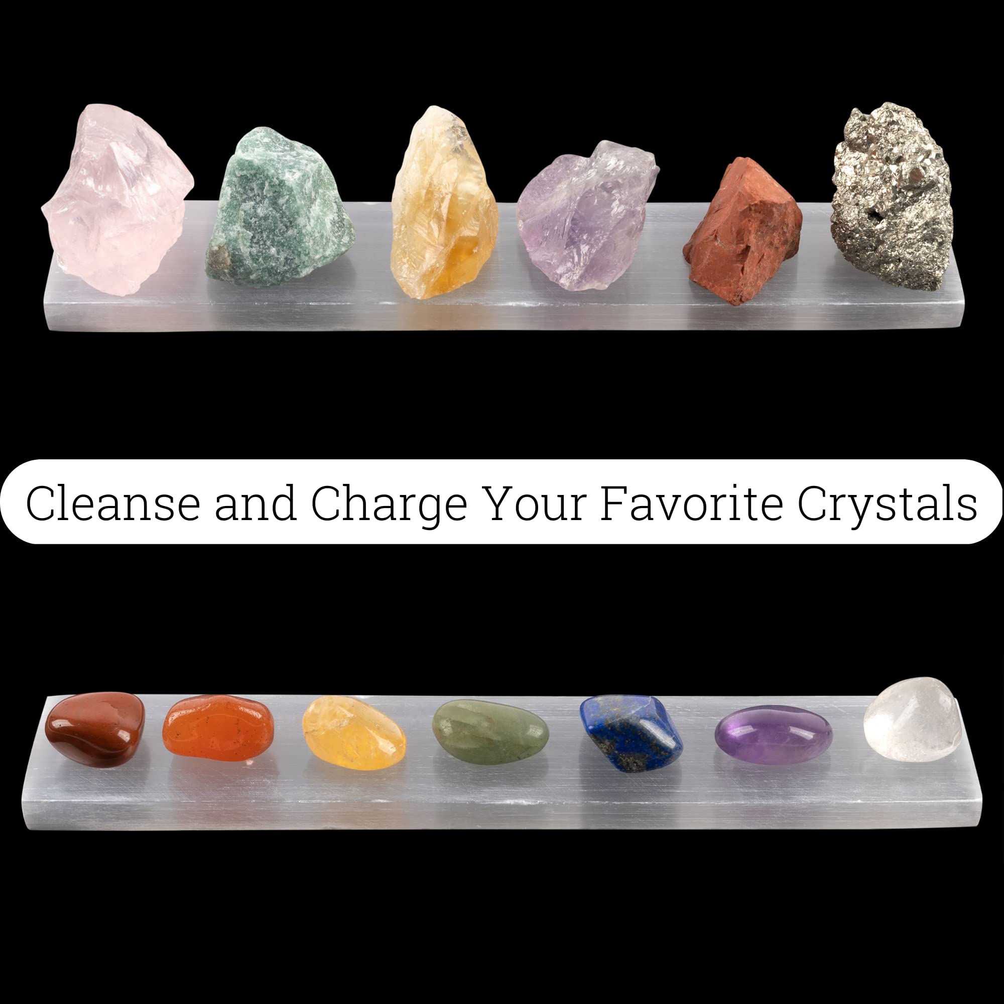 Large Selenite Charging Plate - 7.5 Inches Selenite Crystal Plate- Ideal for Cleansing and Recharging Crystals and Healing Stone