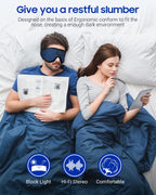 LC-dolida Sleeping Headphones Eye Mask, Sleep Mask with Bluetooth Headphones 3D Eye Mask Wireless Music Cotton Sleep Cover for S