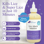 Kapow 8oz Head Lice Shampoo - 2-Pack, Kills Lice & Eggs, Strong Yet Gentle, Fast Results, Pleasant Scent, Non-Toxic, Safe for Se