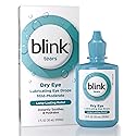 Blink Tears Lubricating Eye Drops, 1 fl oz (30 mL) Eye Care for Mild to Moderate Dry Eyes, Hyaluronate for Boosting Hydration, M