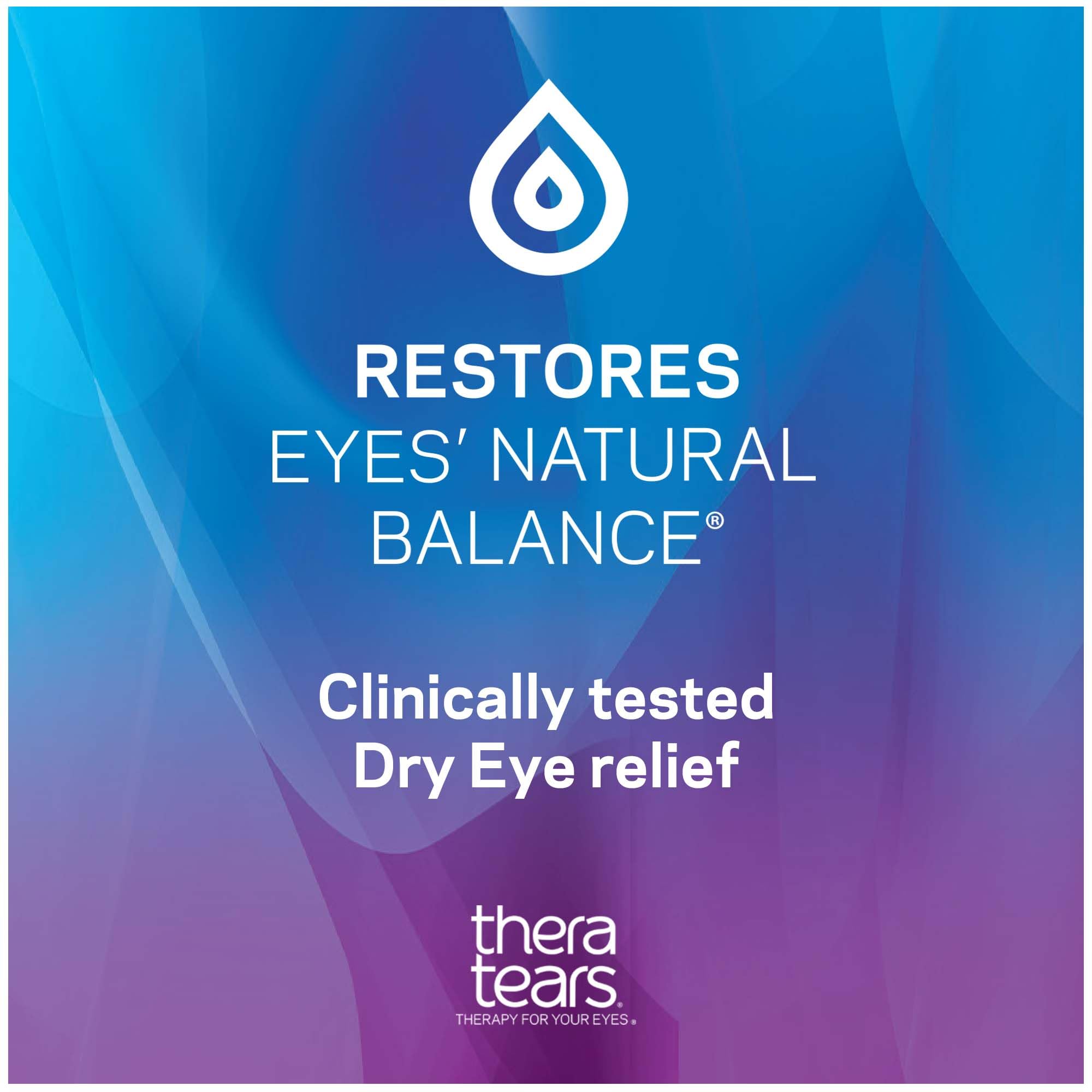 TheraTears Dry Eye Therapy Lubricating Eye Drops for Dry Eyes, Preservative Free eye drops, 30 Single-Use Vials (2 Pack)