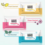 Dr. YERMA 70% Alcohol Hand Sanitizer Wipes with Aloe Vera & Extra Moisturizers, 10 Packs of 20 (200 wipes) Travel Size, Vegan Co