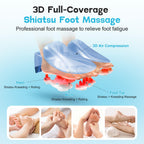 Wedpun Foot Massager with Heat Shiatsu Feet Massager for Neuropathy and Plantar Fasciitis Deep Kneading Air Compression Heat for