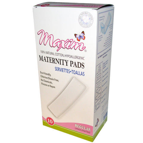 Natural Straight Maternity Pads 10 Count