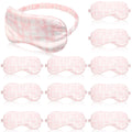 Honeydak 12 Pcs Silk Sleep Masks for Women Girls Pink Bow Party Favors Adjustable Eye Masks for Birthday Sleepover Spa Sweet 16 
