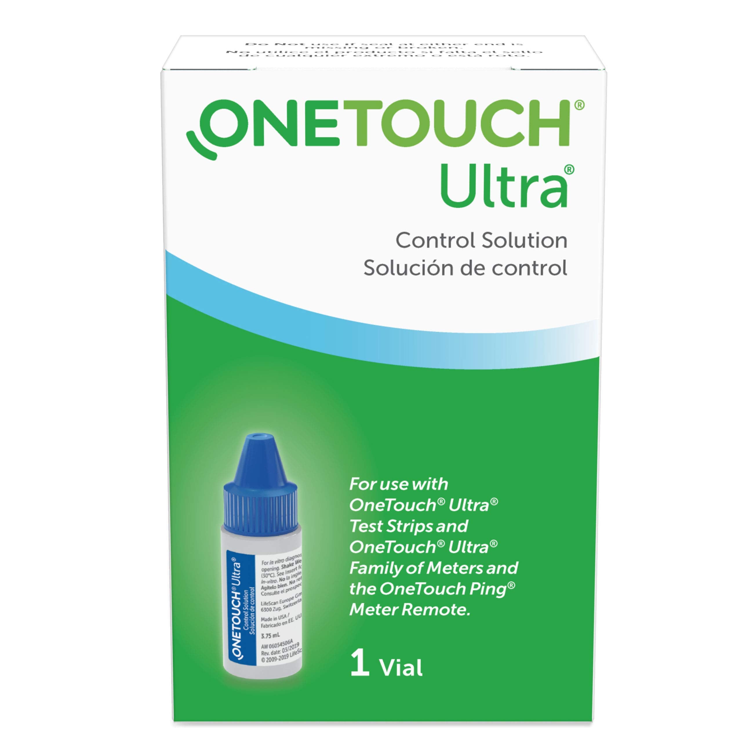 OneTouch Ultra Control Solution for Blood Glucose Meters, Test Strips - 0.126 Fl Oz
