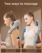 PERLEVI Neck Shoulder Massager with Heat,Deep Tissue Kneading Relieves Tension Improves Circulation,Mothers Day Gifts for Mom,Po