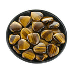 Nvzi Tumbled Polished Natural Tigers Eye Crystal Heart Stones, Crystals and Healing Stones Quartz Bulk for Wicca, Reiki, Healing