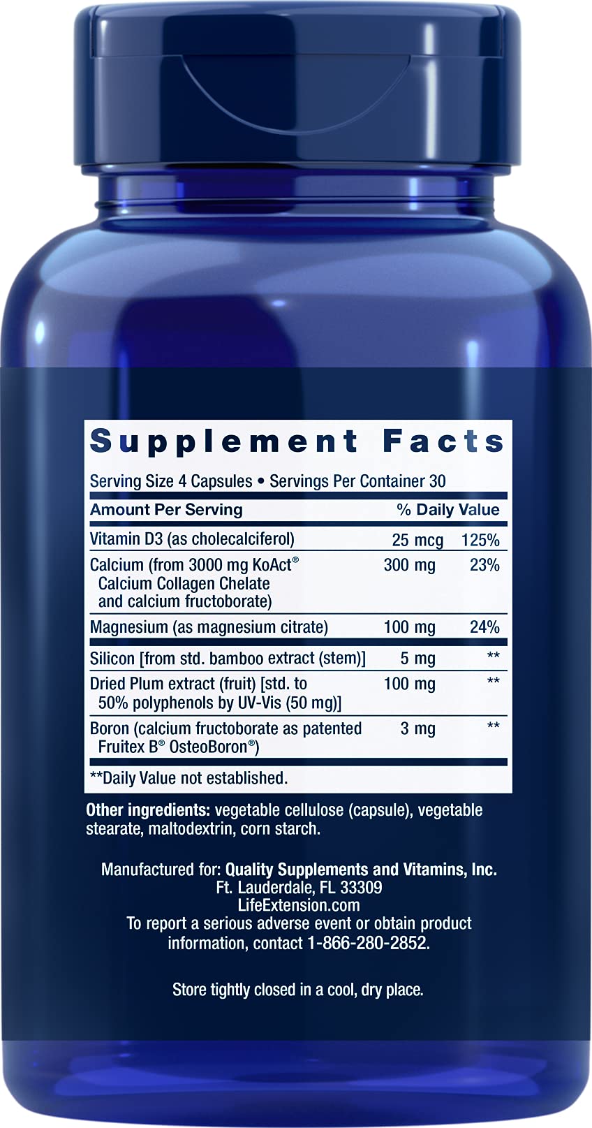 Life Extension Bone Strength Collagen Formula, Calcium Collagen chelate, Calcium fructoborate, Vitamin D3, Magnesium Citrate, Si