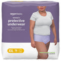 Amazon Basics Incontinence Underwear for Women, Protective, Disposable, Postpartum, Maximum Absorbency, XX-Large, Lavender, 14 C
