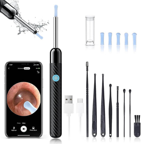 Ear Wax Removal - Earwax Remover Tool with 8 Pcs Ear Set - Ear Cleaner with Camera - Earwax Removal Kit with Light - Ear Camera 