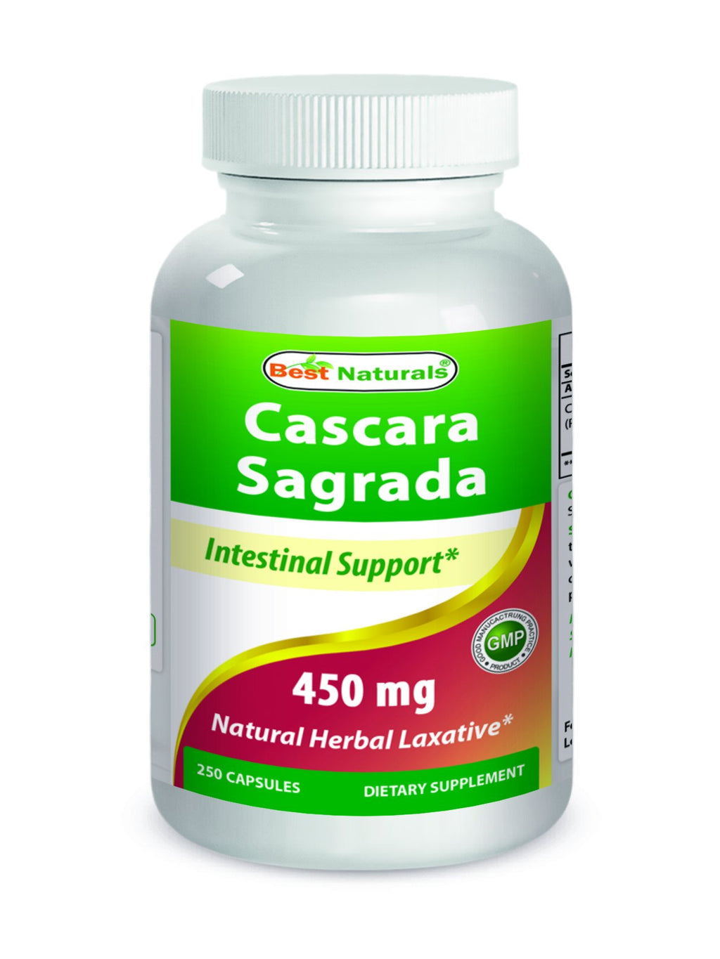 Best Naturals Cascara Sagrada 450 mg 250 Capsules