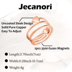 Jecanori Magnetic Copper Bracelets for Women,Copper Magnetic Ring for Women,Crystal Bracelets with 3500 Gauss Magnets,Jewelry Gi