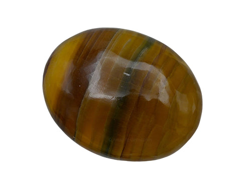 Fluorite Crystals and Healing Stones - Large Palm Stone Crystals Piedra - Crystal for Good Luck, Balanced Positive Energy, Medit