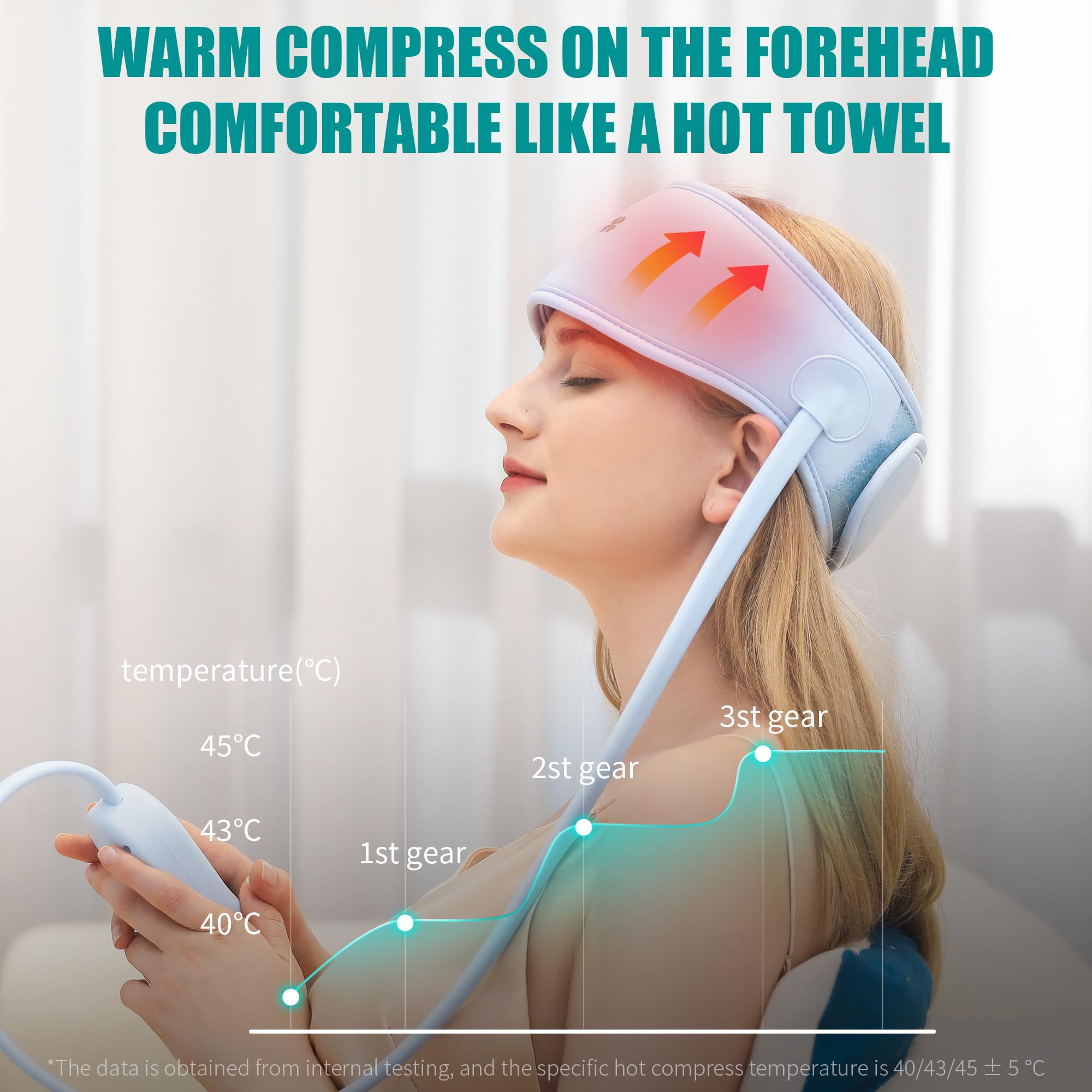 TLINNA Head Massager,Scalp Massager,Relief Headaches,Fatigue,Stress,Sleep aid,Hangover with Airbag Kneading,Constant Temperature