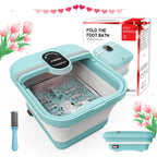 AISZG Christmas Gifts for Women - Foot Massager with Heat & 8 Massage Rollers, Collapsible Foot Spa Bath