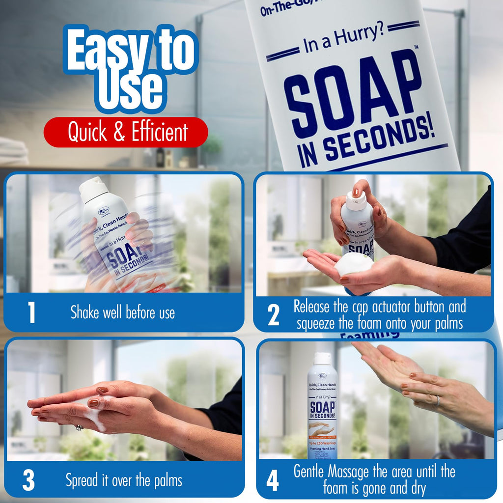 Rock Doctor Foaming Hand Soap In Seconds, 3 Pack, Spray Bottle Dispenser, Fresh Scent, No Rinse Alcohol Free Sanitizer, Gentle o