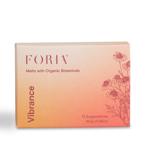 FORIA Vibrance Melts | Organic, All-Natural Moisturizing Vaginal Suppositories with Cocoa Butter and MCT Oil | Fragrance-Free In
