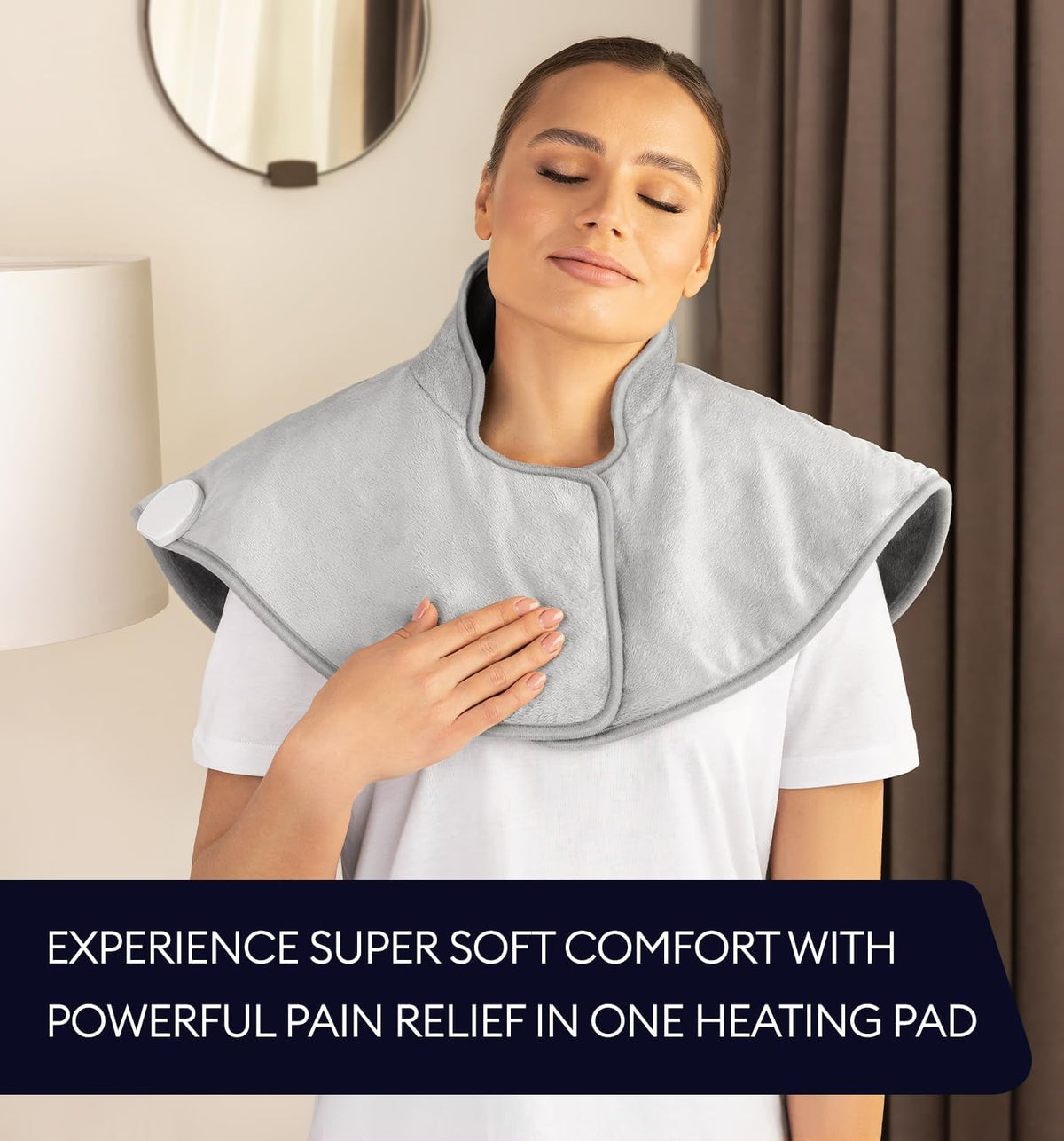 Neck & Shoulders Heating Wrap Lava, Mist Gray