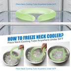 Maginno Neck Cooler, Wearable Cooling Tube Cool Neck Wraps for Extremely Hot Weather & Summer Heat, Hands Free Cold Ice Pack Gel