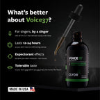 CLYOR Voice37- All Natural Voice Remedy for Singers - Boosts Your Voice - Soothes and Relieve Hoarseness - Lubricates Vocal Cord