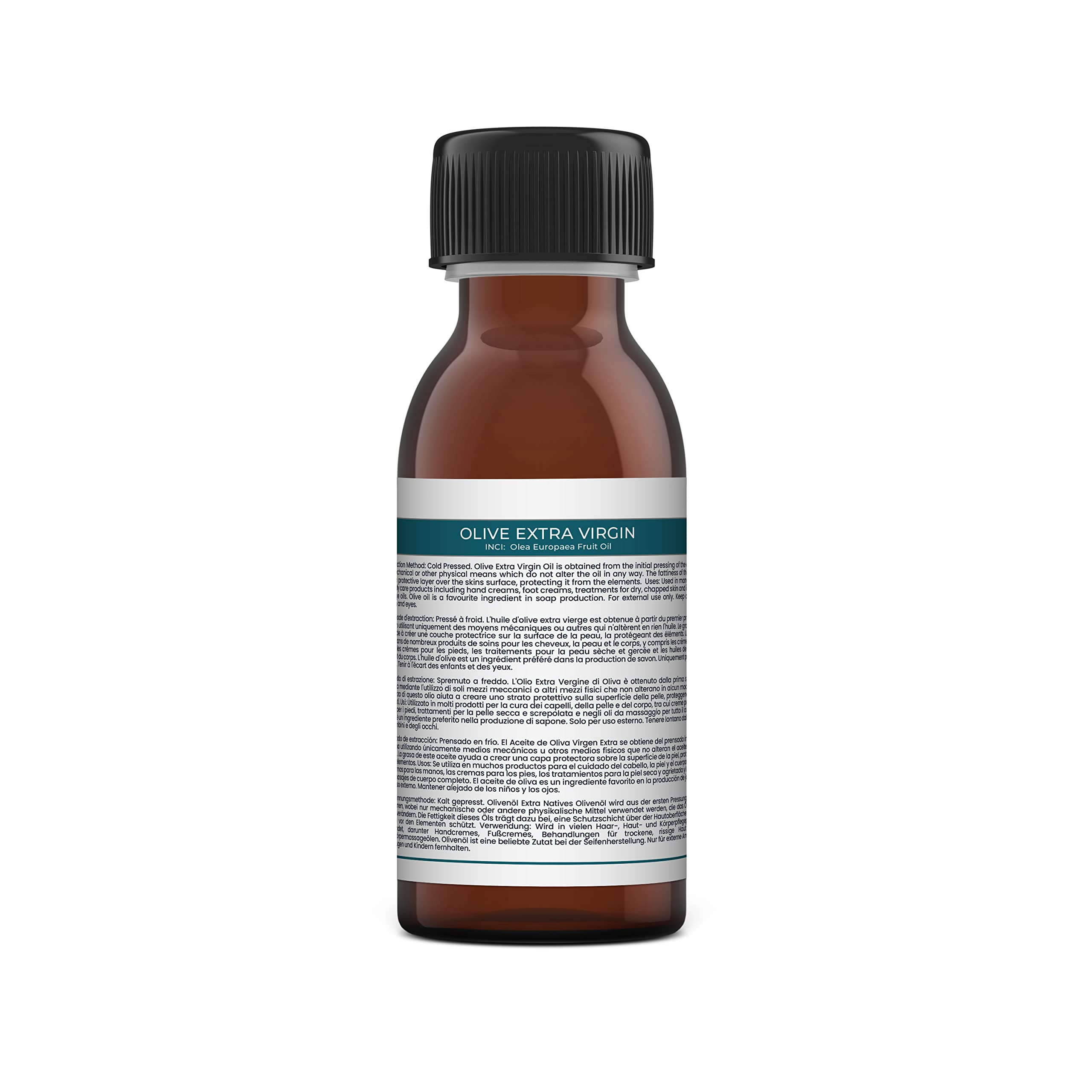 Mystic Moments | Olive Extra Virgin Carrier Oil - 125ml - Pure & Natural Oil Perfect for Hair, Face, Nails, Aromatherapy, Massag