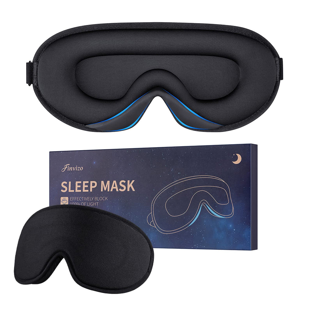 Sleep Eye Mask for Women Men: Soft Foam Comfortable Sleeping Mask, Eye Cover Blindfold at Night Block Out Light Eye Shade Cover 