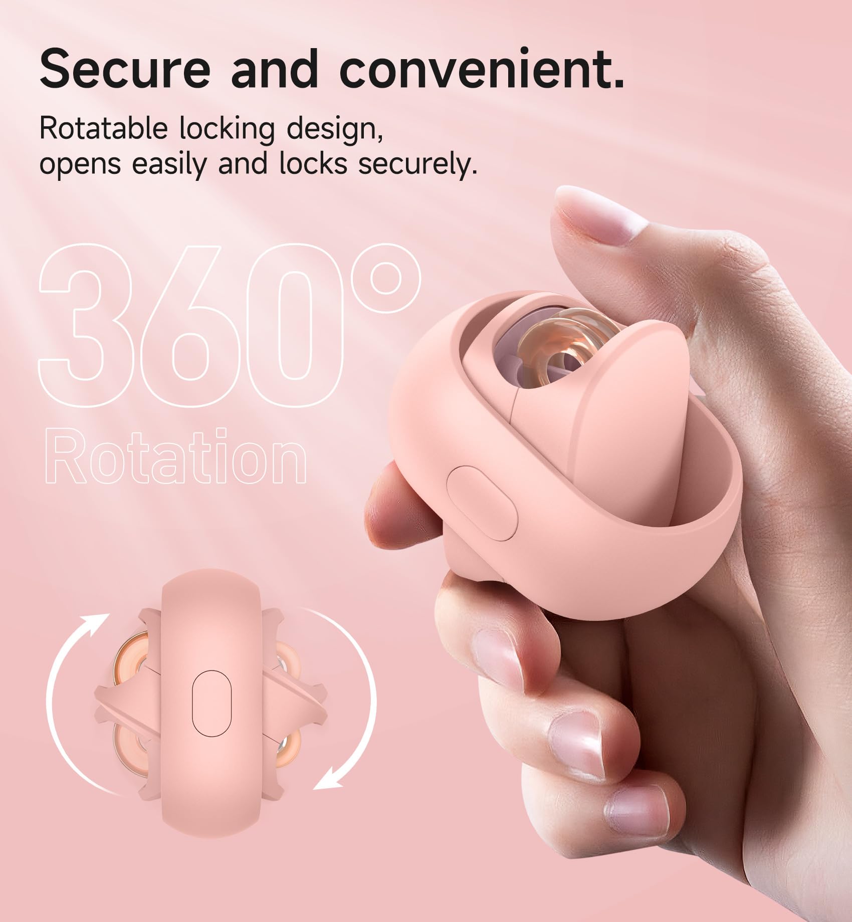 SURITCH Case for Loop Earplugs, Portable Storage Container for Earplugs & Accessories, Pink