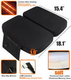 Heated Stadium Seats for Bleachers, Thicken Memory Foam Folding Heated Seat Cushion, Heating Camping Chair Seat Pad Cordless, Se
