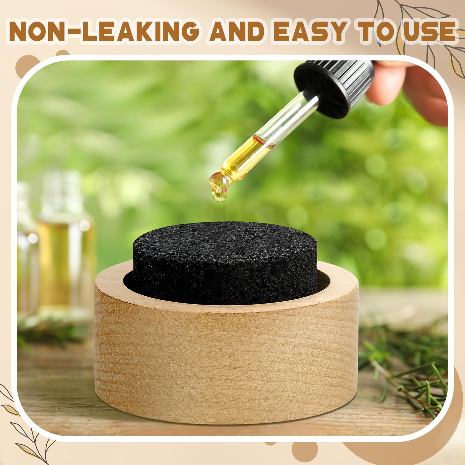 Chunful 2 Pcs Lava Rock Essential Oil Diffuser Lava Stone Passive Diffuser for Sauna Decorating at Home, Office, Bedroom, Bathro