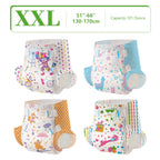 Aimisin Adult Printed Diapers,XX-Large-Uncle Clown, 7 Pieces for Men and Women - Leak Protection Heavy Absorbency Protection Dia