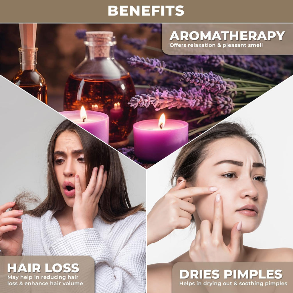 USDA Organic Lavender Essential Oil - Lavender Oil for Skin, and Aromatherapy - 100% Pure Organic Lavender Essential Oil for Cal