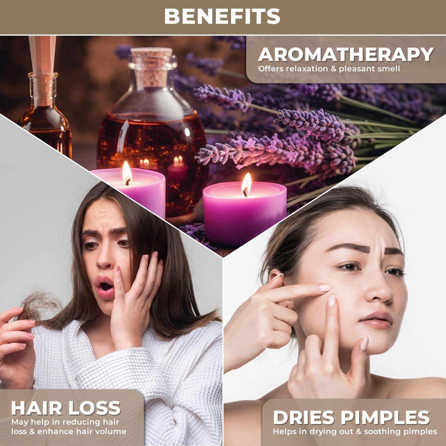 USDA Organic Lavender Essential Oil - Lavender Oil for Skin, and Aromatherapy - 100% Pure Organic Lavender Essential Oil for Cal